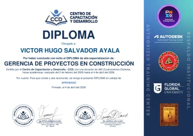 DIPLOMA - VICTOR HUGO SALVADOR AYALA
